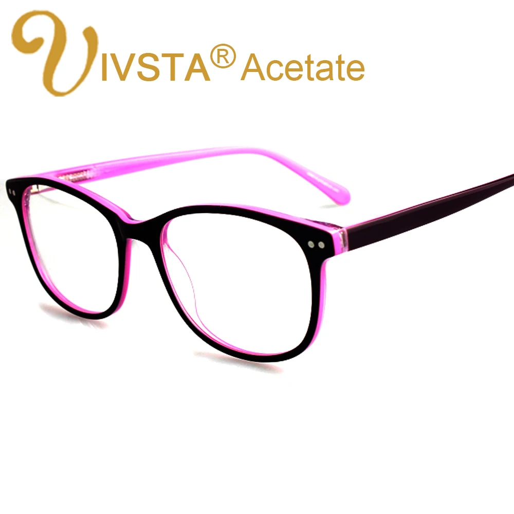 

IVSTA Handmade Acetate Optical Frames Cat Eye Big Eyeglasses Prescription Lenses Spectacle Myopia Customed Oversized Eyeglass