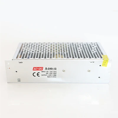 12V Светодиодный драйвер AC110V/220 V к 12 в 1/2/3/5/10/15/20A адаптер питания 12 W-240 W трансформатор освещения для светодиодной ленты/CCTV - Испускаемый цвет: DC12V 20A 240W
