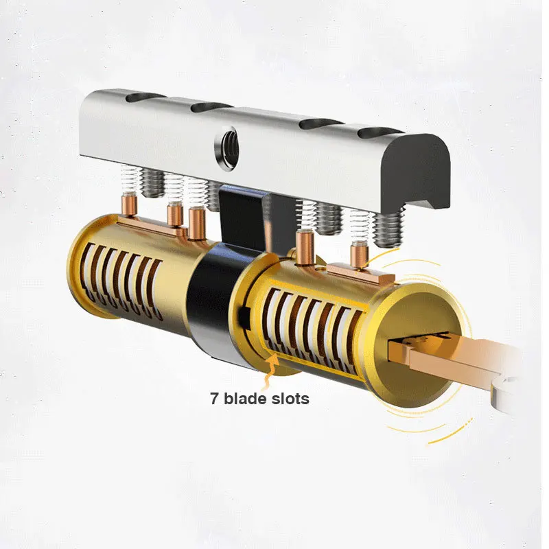 

100 mm 8-key C-class anti-theft lock core anti-riot lock core anti-technology unlock multi-track anti-theft lock core