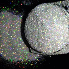 BSYE21-1/256. 004 голографическая Лазерная Серебристая Рассыпчатая блестящая пудра для макияжа лица и тела