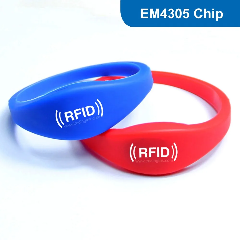 WB03 силиконовая наручный браслет с технологией радиочастотной идентификации поисковая метка бирка RFID смарт-тег для доступа Управление 125 кГц 512bit R/W с EM4305 чип