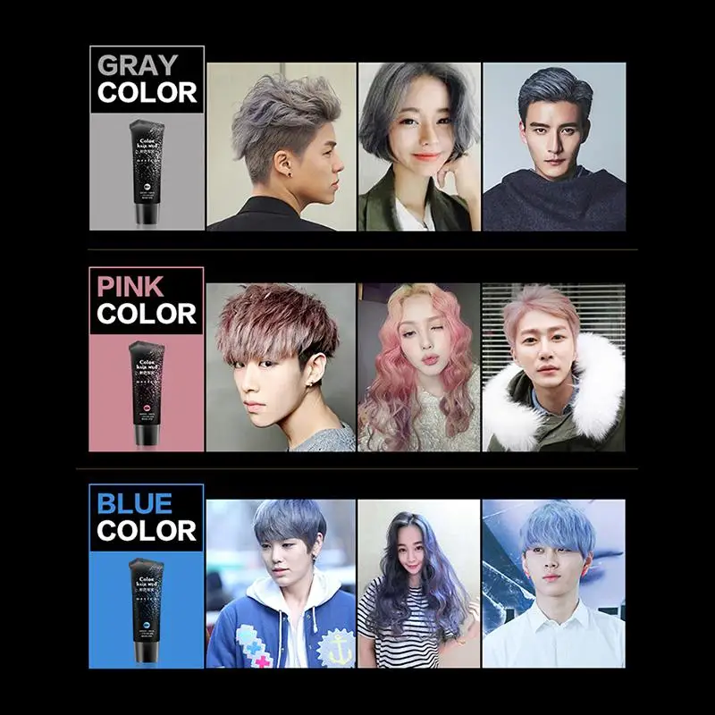 

BellyLady Plant Extracts Hair Pomades Natural Fashion Silver Grey Matte Hairstyle Cream for Women Men Party Hairstyles