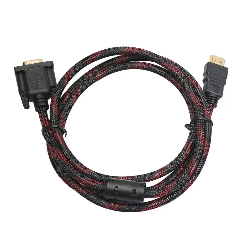 ALLOYSEED Braid HDMI VGA cable Full HD HDMI Male to 15 Pin VGA
