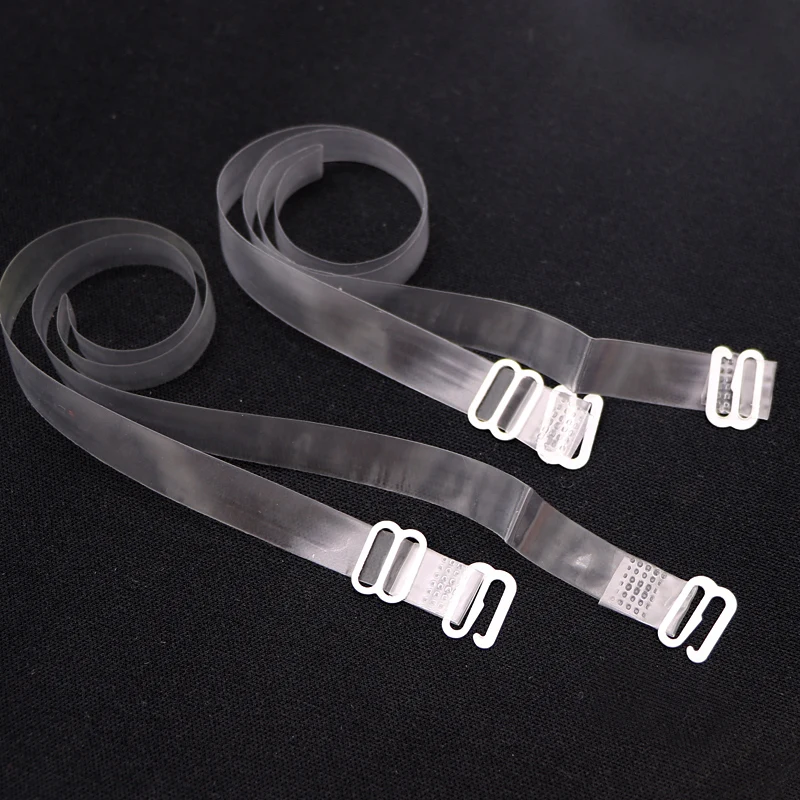 3Pairs=6Pc Portable Bra Straps Belt Women's Elastic Transparent Invisible Silicone Bra Straps