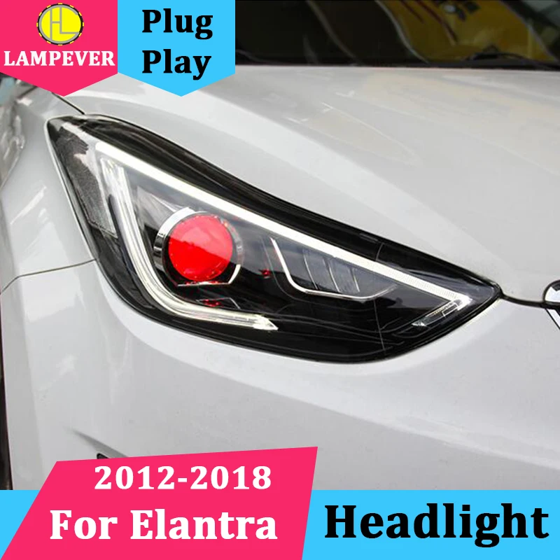 Car Headlights For Hyundai Elantra 2012 2018 LED Head lamp ...