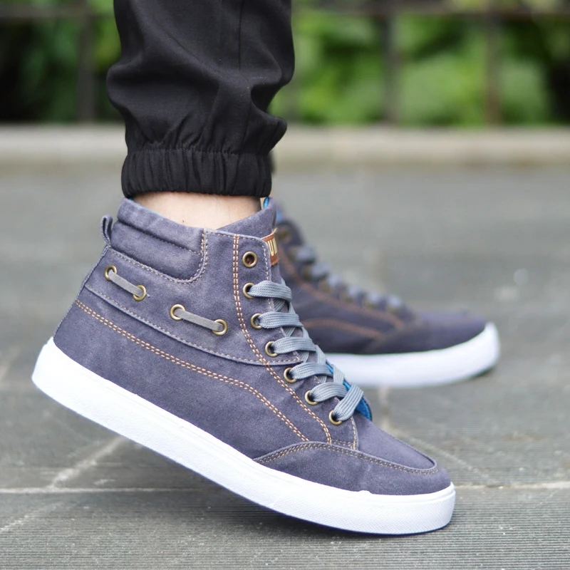 عالية أعلى الرجال حذاء قماش جديد 2019 الربيع الصيف عارضة الدنيم الأحذية رجل سكيت حذاء zapatos hombres