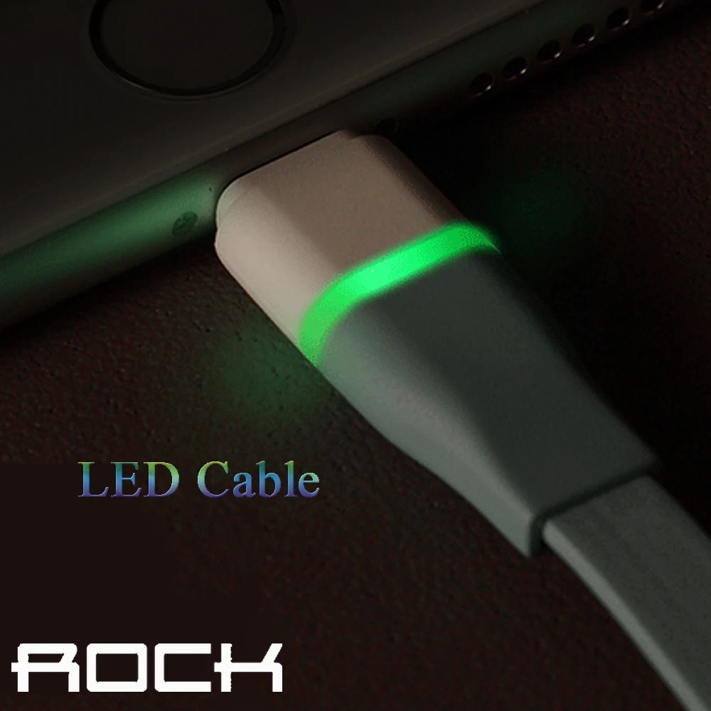 Kabel Data Iphone Smart Led - Rock Brand Smart Led Light 8pin Data Sync Charger kabel data iphone smart led rock brand smart led light 8pin data sync charger