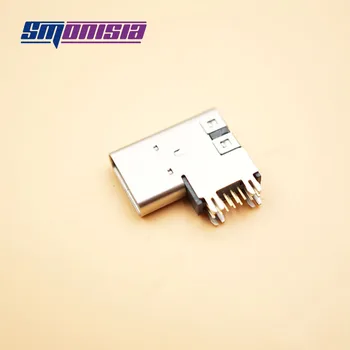 

Smonisia 10pcs 3.1 USB Female Connector Padded 2.3mm-5.0 3.1 Side Insert Socket 4Pins DIP Harpoon Jack