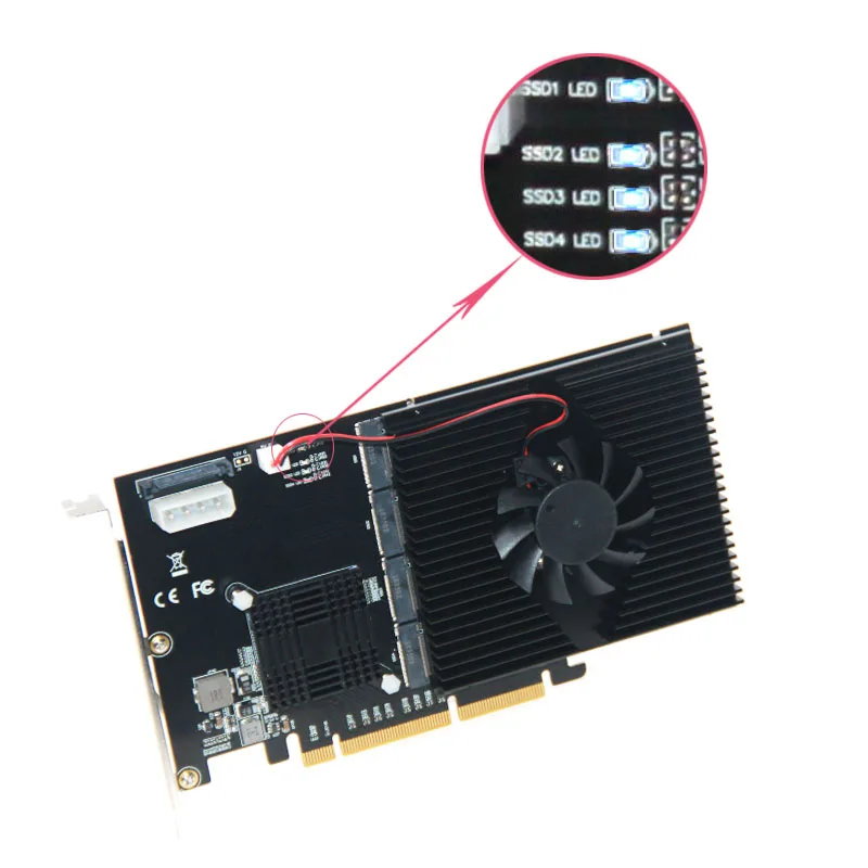 Плата расширения BTBcoin адаптер M.2 Raid контроллер/SSD/карта PCI E/PCIE SSD Охлаждающий