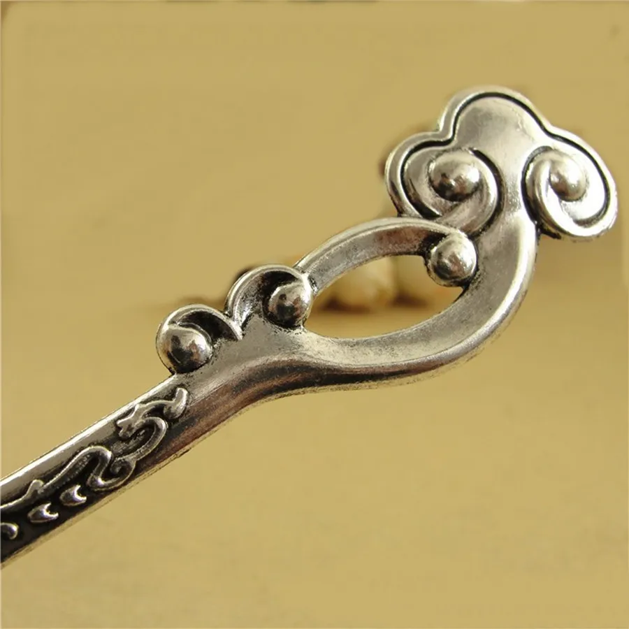 10-PCS-147-22MM-Antique-Bronze-Silver-color-Vintage-Metal-Zinc-Alloy-Auspicious-Clouds-Hair-Sticks
