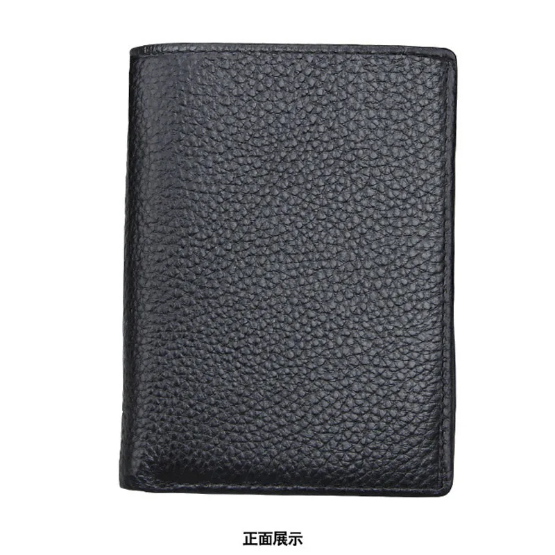 YISHEN Protected RFID Men Short Wallet Genuine Leather Bifold Male Card