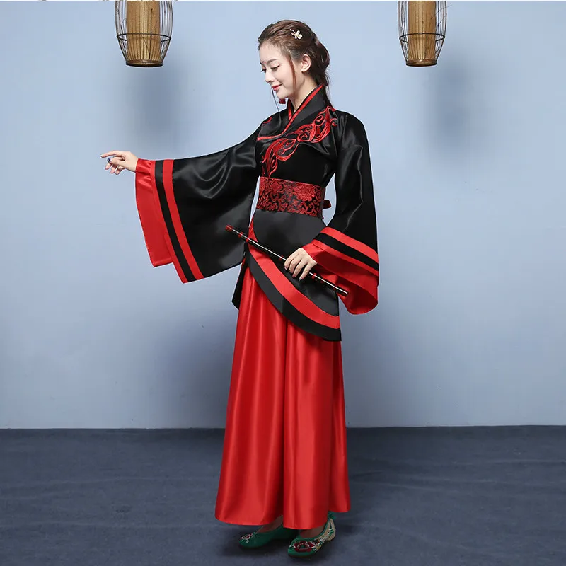 Древний китайский костюм hanfu костюм для женщин Классическая династии Тан принцессы танцевальная одежда традиционный Восточный - Цвет: as picture