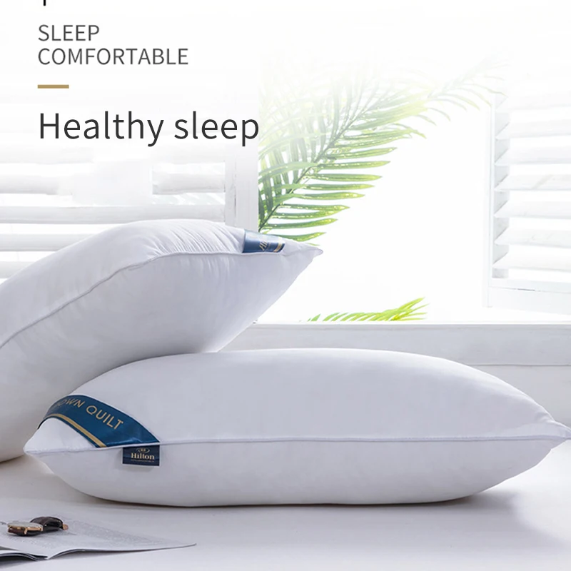 

New 48*74cm White Alternative Pillow 5 Star Hotel Pillow Microfiber Fabric Bedding Neck Health Washable Soft Pillows for Bedding