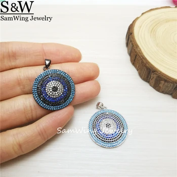 

10pcs Wholesale price round blue eye size 25mm jewelry of the day new turkish eye pendant for necklace