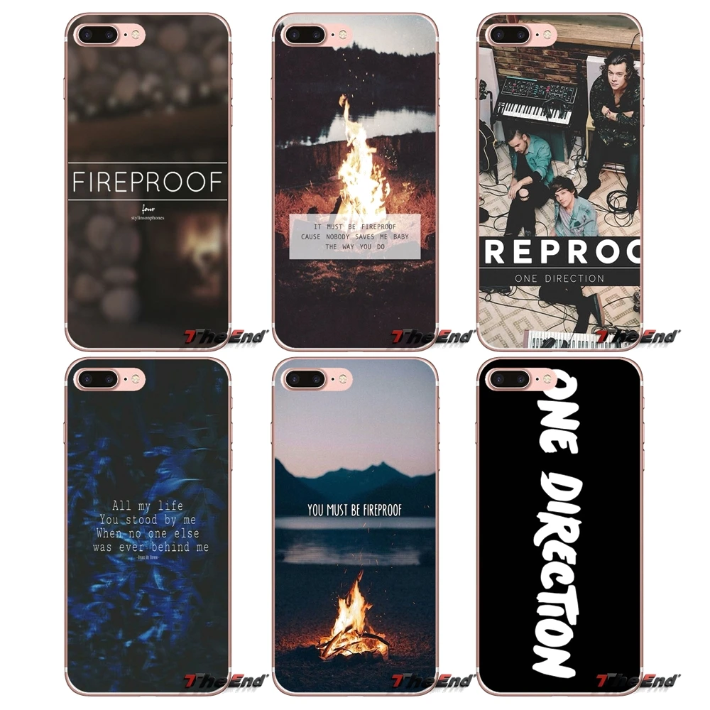 Чехол для iPhone X 4 4S 5 5S 5C SE 6 6S 7 8 Plus Samsung Galaxy J1 J3 J5 J7 A3 A5 2016 2017 огнеупорный One Direction 1D |