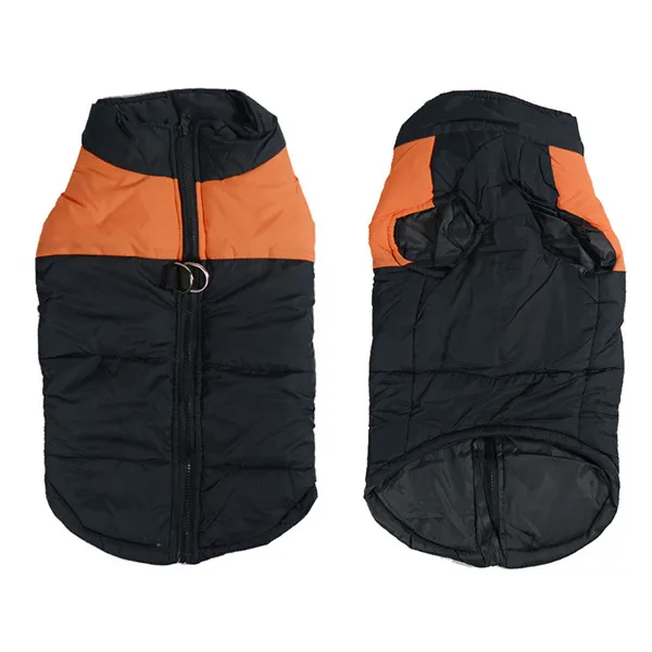 Водонепроницаемая зимняя одежда для собак, куртка для собак, теплое зимнее пальто для щенков, средний и большой размер, 5 цветов, костюм для собак, S-5XL - Цвет: Orange