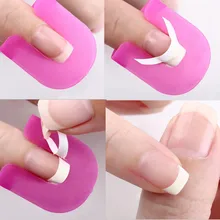ФОТО women's fashion 26pcs nail polish glue model spill proof protector tools+ 1 pc french manicure stickers drop shipping 4a24