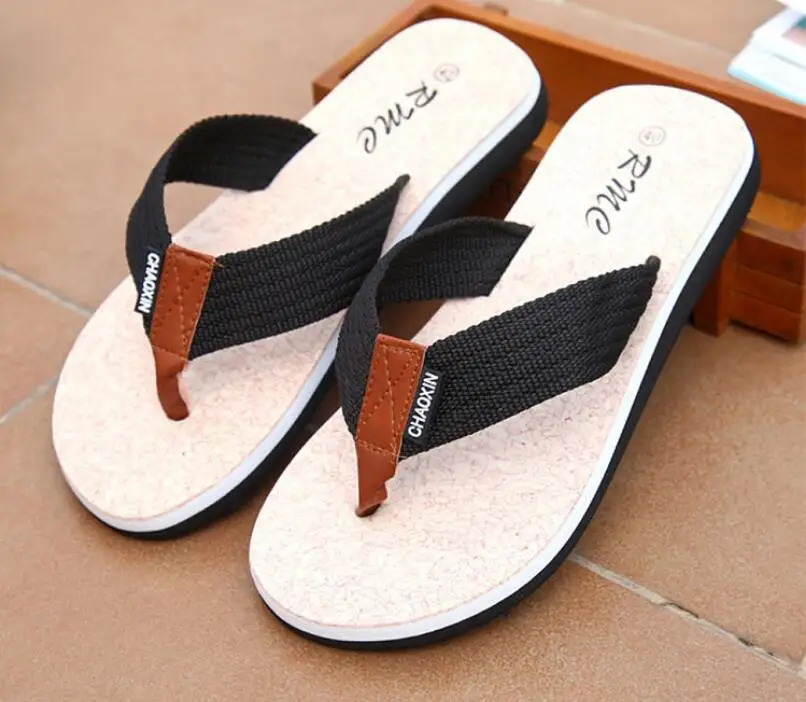 

Wooden men's word slippers Summer chuck non-slip flat with cool slippers Men's beach slippers