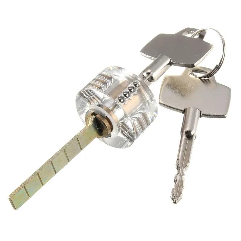 

MTGATHER Pick Visable Padlock Transparent Cross Lock For Locksmith Practice Training Skil