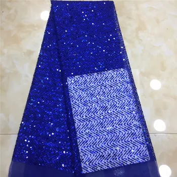 

2019 High Quality Nigerian Lace Fabrics African French Net Lace Fabric Embroidered Tulle Mesh Lace Fabric for wedding x2-87