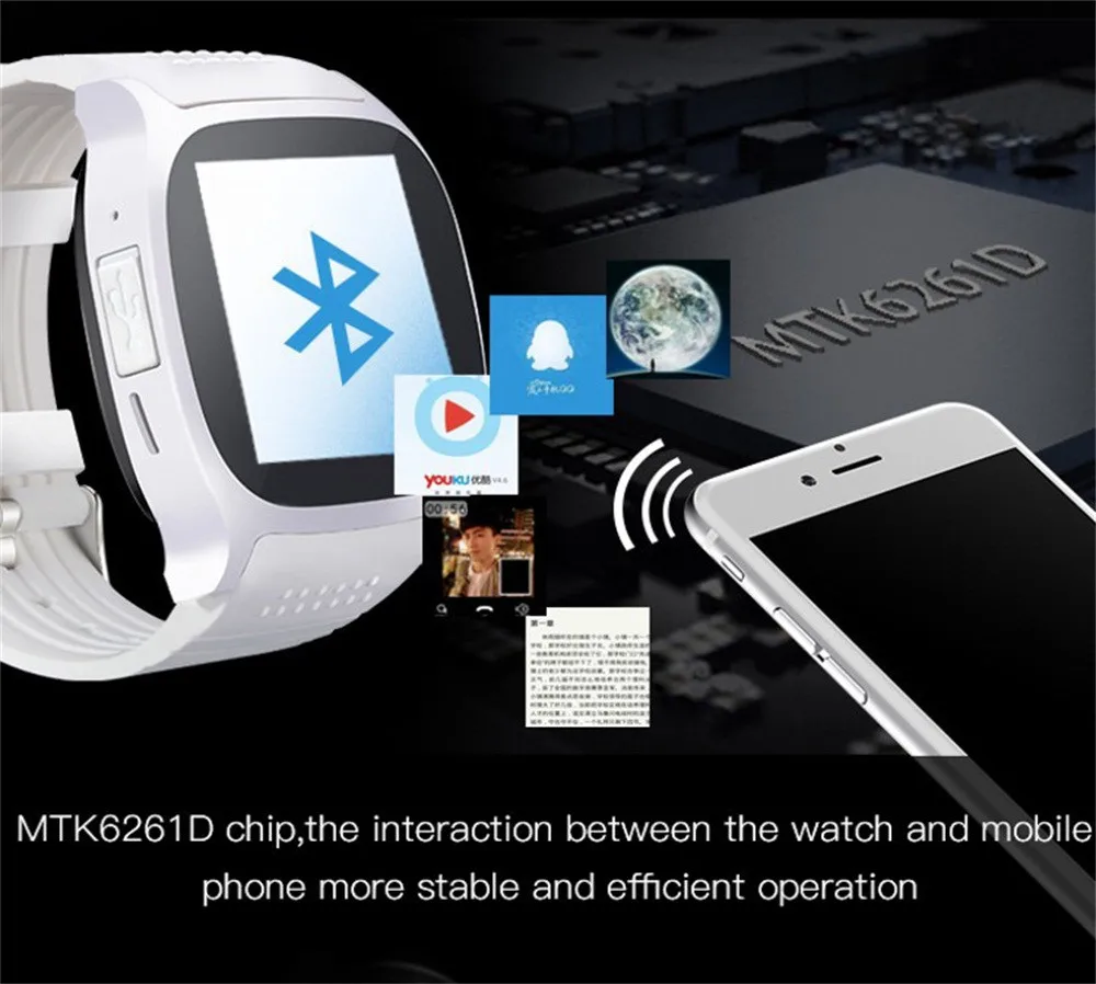 2019 Bluetooth Смарт часы с камерой Facebook спортивные наручные музыкальный плеер Whatsapp