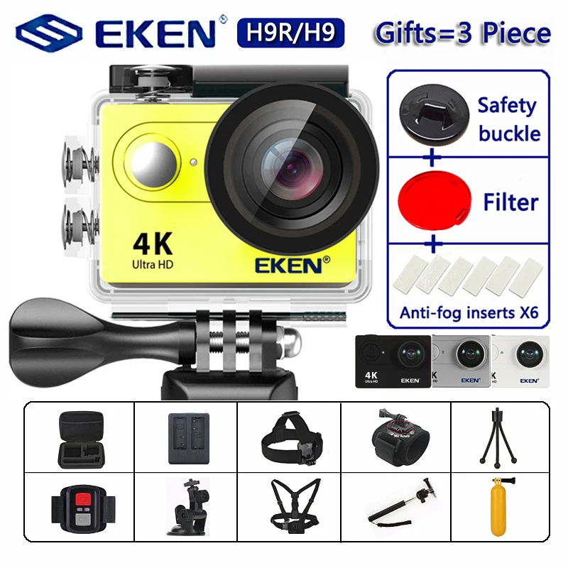 

EKEN H9R / H9 Action Camera Ultra HD 4K / 30fps WiFi 2.0" 170D Underwater Waterproof Helmet Video Recording Cameras Sport Cam