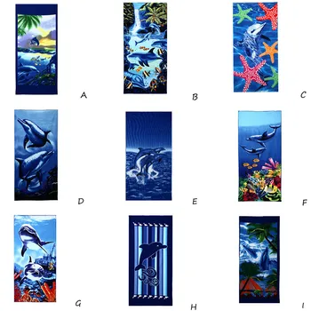 

Square Polyester Tapestry Beach Towel Cute Lively Dolphin Printed Beach Cover Up Bikini Beach Picnic Towel Blanket 70x150 cm