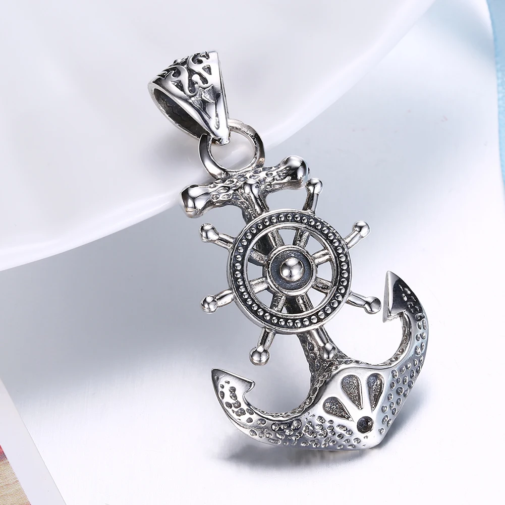 Thai Silver Big Anchor Pendant Punk Real 925 sterling silver Pirate