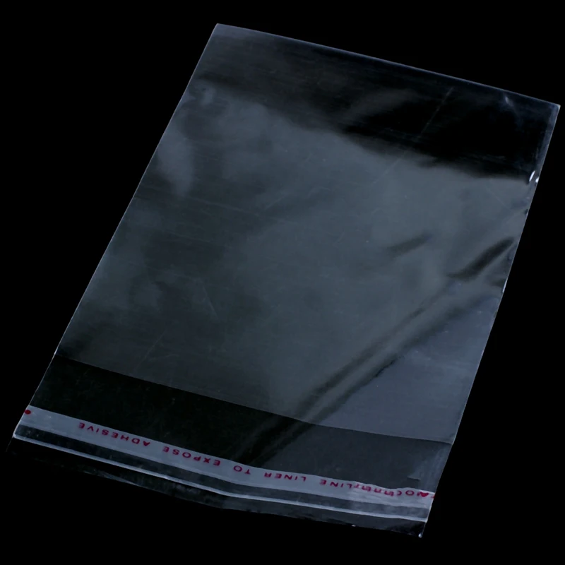 New-200 Clear Self Adhesive Seal Plastic Bags 14x8cm