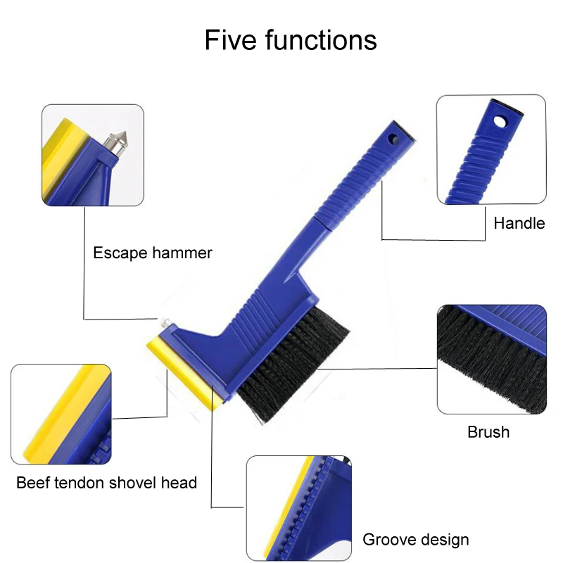 Многофункциональная автомобильная лопата ледяной снег щетка лобовое стекло скребок для льда щетка с безопасный выход молоток автомобильные аксессуары