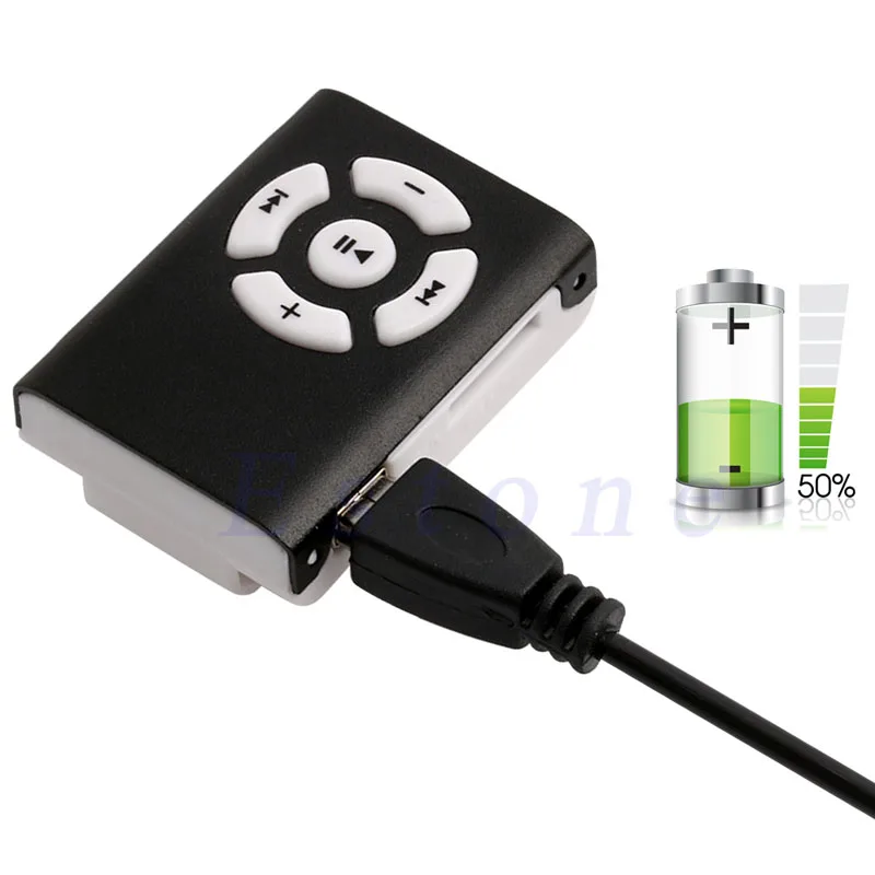

Mini USB Clip MP3 Music Player Metal Support 32GB Micro SD TF Card + Earphone
