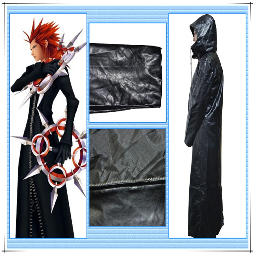 Организация XIII Kingdom Hearts 2 Young Xehanort Косплей Костюм Хэллоуин осень зима мужская одежда из искусственной кожи длинное платье