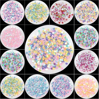 

3mm 4mm Love Heart Shape Glitter Nail Sequins Shiny AB Color Sequins Girls DIY Handcraft Manicure Nail Art Accessories 10g 20g