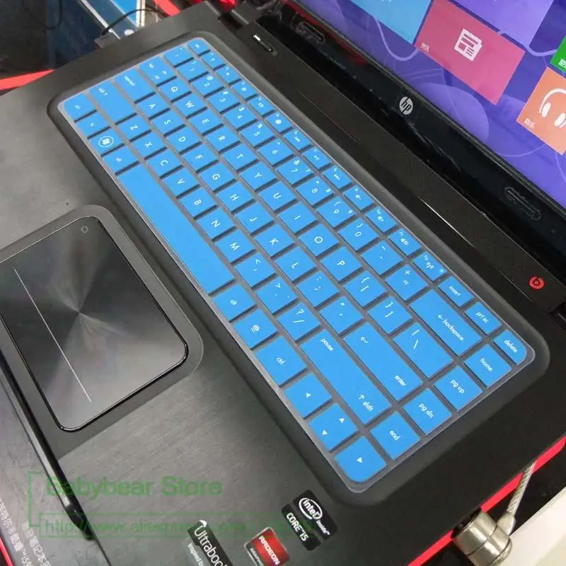 Новые силиконовые клавиатуры Обложка для hp pavilion G4 ENVY 4 6 hp 1000 DV4 CQ45 CQ43 hp 450 1000 2000 431 CQ43 - Цвет: blue