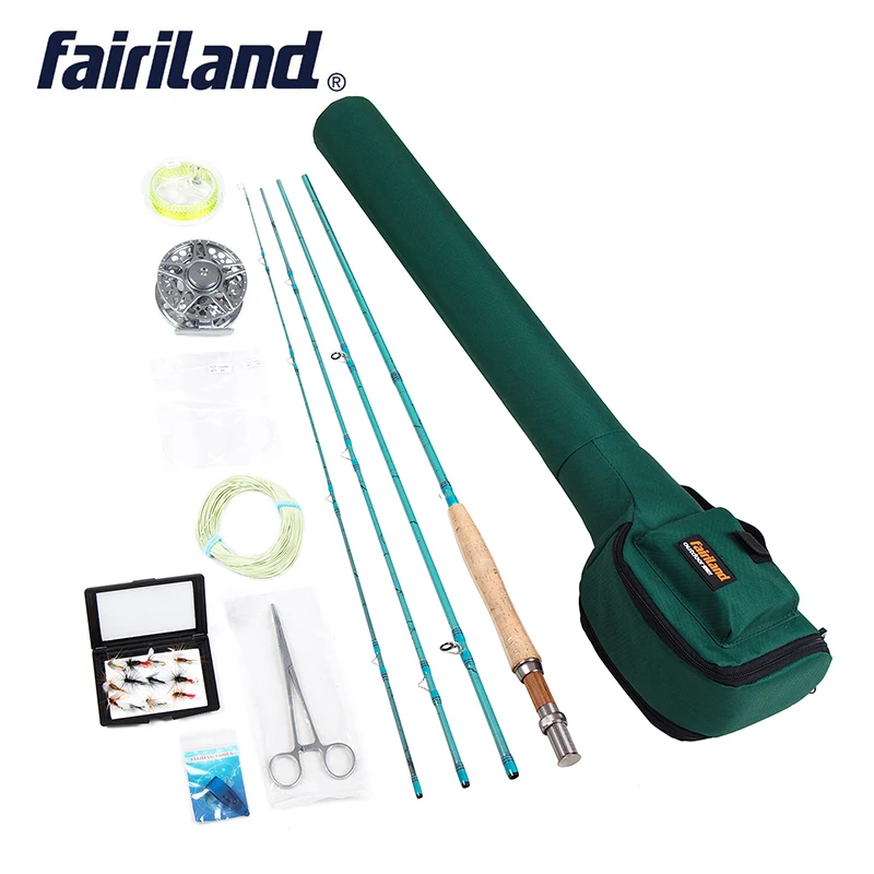 Fly Fishing set 3/4 Starter kit, 2.7m carbon fishing rod , 80mm