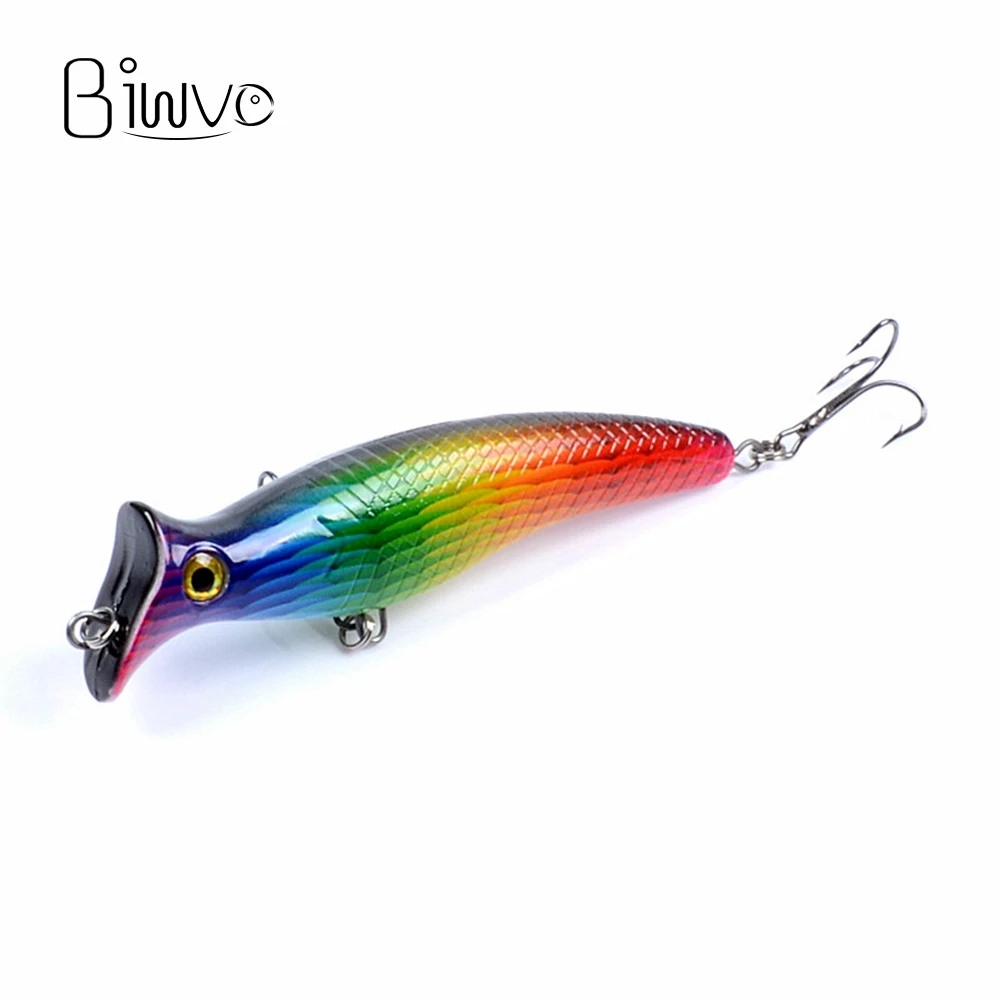 Biwvo Popper 12cm 20g Wobbler For Trolling Fishing Lure Metal Winter Sea Hard Fishing Goods For Fishing Ice Whopper Plopper