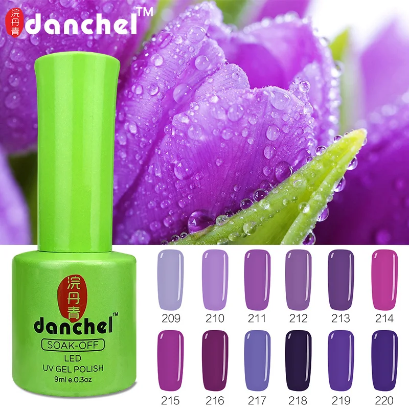 Danchel Nails художественный Гель-лак для ногтей 9 мл Vernis полуперманентный праймер маникюрный гель лак замачиваемый УФ Цвета Зеленая Бутылка 209-220