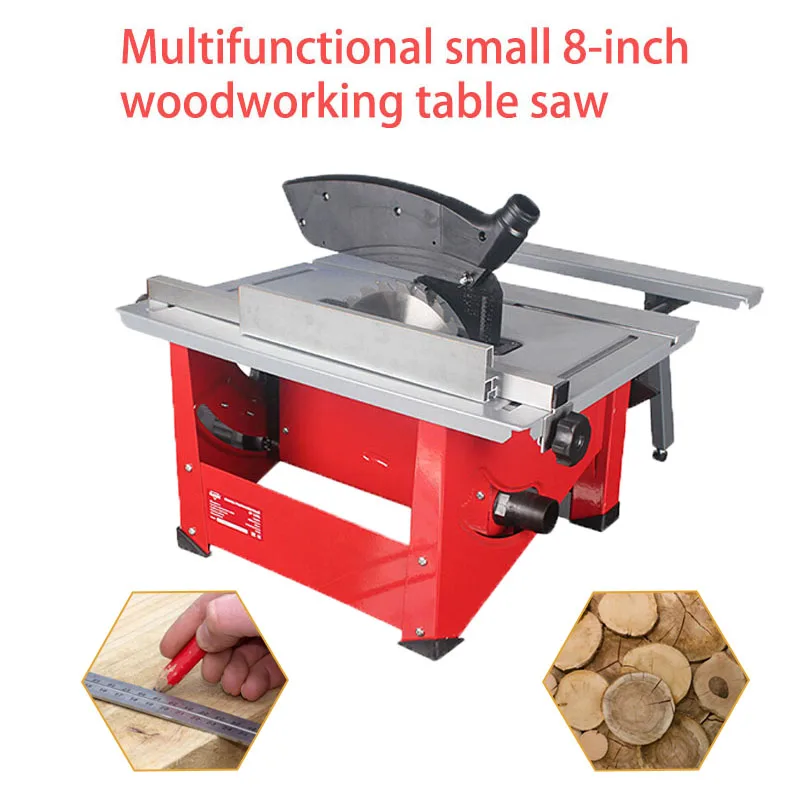 

900W Mini Sliding Woodworking Table Saw 4800r/min Wooden DIY Electric Saw Circular Angle Adjusting Skew Saw blade diameter 210mm