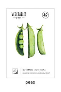 EZONE растительная липкая заметка дизайн каваи цветная капуста/грибы/Горох Блокнот N раз стикер Закладка школьные принадлежности - Цвет: Peas