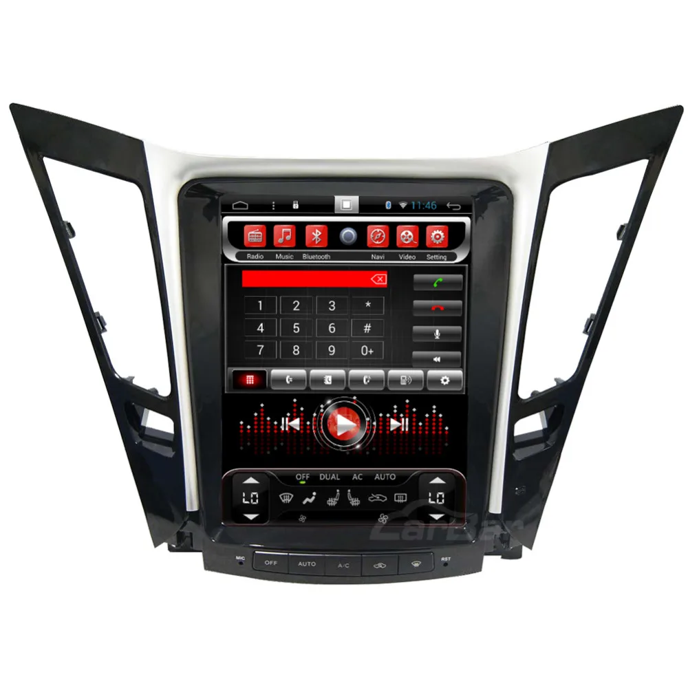 CARBAR 10," вертикальный ips экран Android автомобильный DVD gps Navi Радио стерео плеер для hyundai Sonata 2010- 2 Гб ram 32 Гб rom