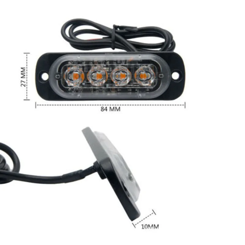 Рабочий противотуманный красный свет лампы 12 V~ 24 V 800LM 4LED внедорожные автомобили, грузовики Безопасности срочно