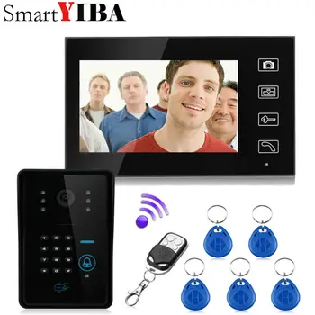 

SmartYIBA 7" 2.4G Wireless RFID Password RemoteVideo Door Phone Intercom Doorbell Home Security Camera Monitor Access Control