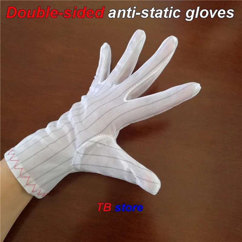Double sided Anti-static gloves Static stripes high quality electronic product Fine operation Working | Безопасность и защита