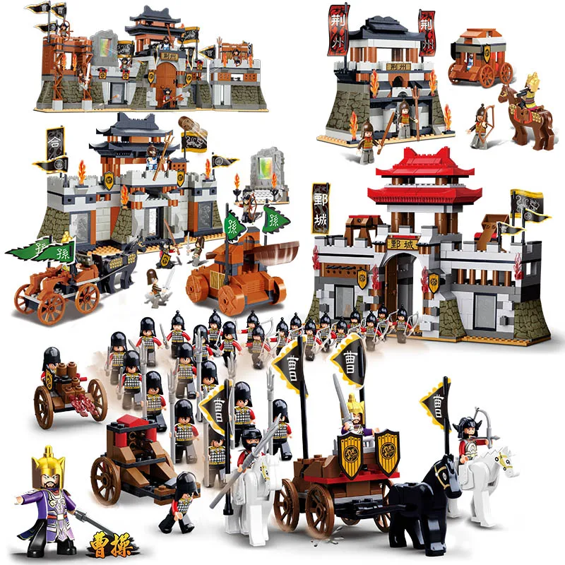 

Sluban Three Kingdoms Army Military War Castle General Soldier Vehicle Car DIY Building Blocks Bricks Toy fit Legoings no Box