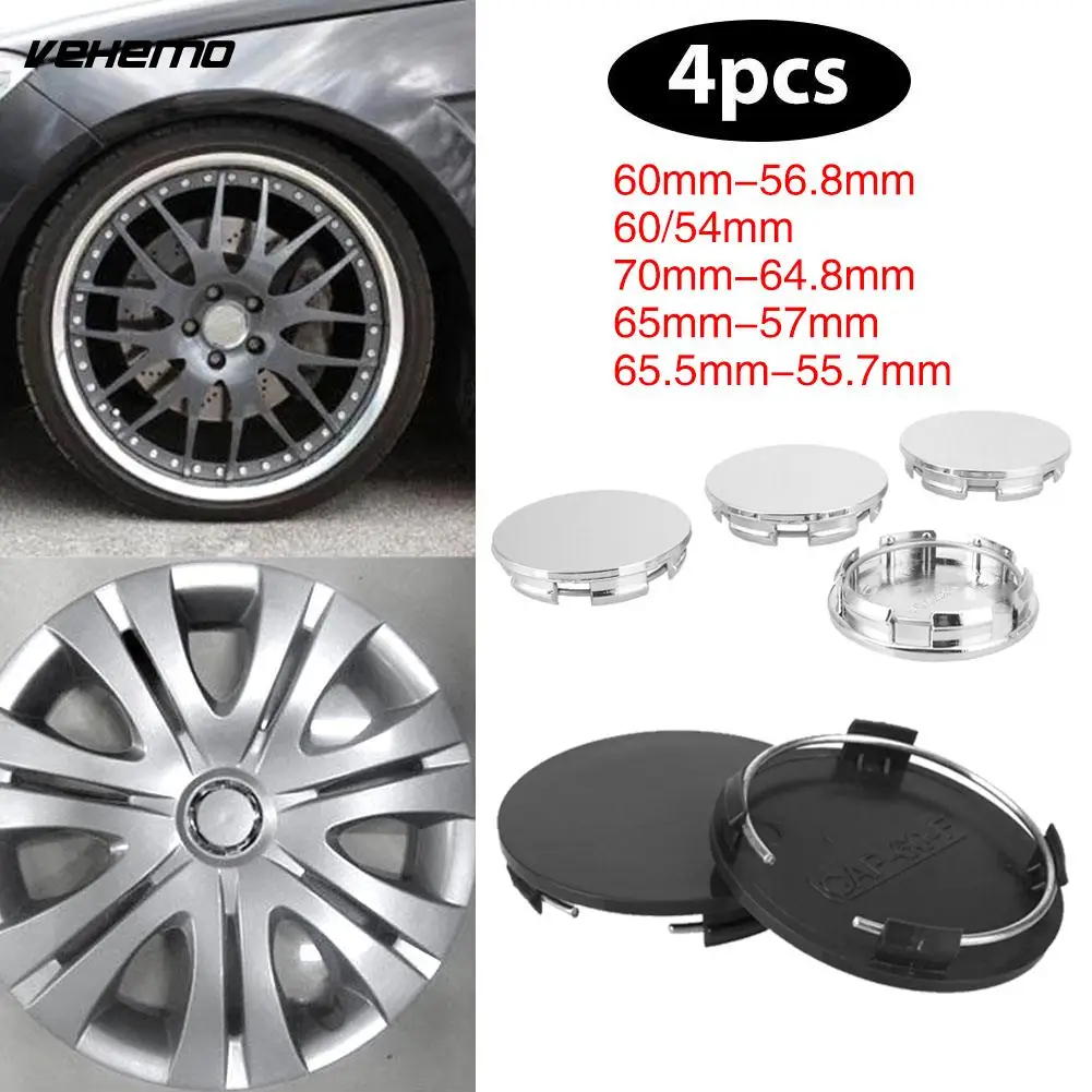 

Vehemo 60/54mm Car Wheel Cover Wheel Hub Cover Automobile Hub Cap Hard Wearing Wheel Center Cap
