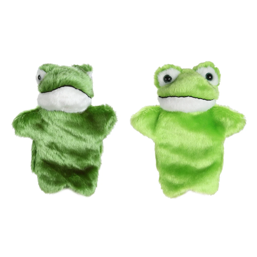 25cm Cute Animal Hand Puppet Dolls Plush Baby Child Frog Animal Hand Glove Puppet Plush Toy Gift