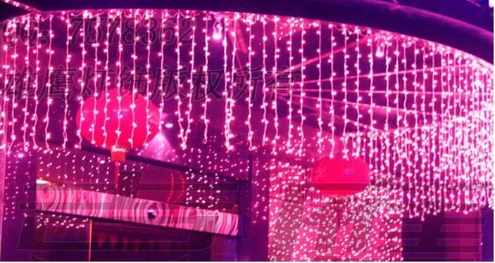 320 светодиодный 10 м* 0,55-0,65 м занавески, водонепроницаемое рождественское декоративное освещение, сказочный weddind Сосулька Светодиодный свет полосы освещения