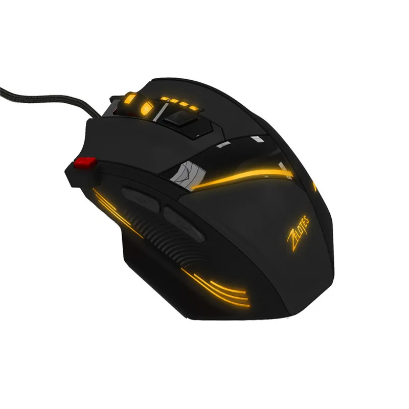 ZELOTES классная игровая мышь профессиональная Проводная оптическая с USB 7 кнопок