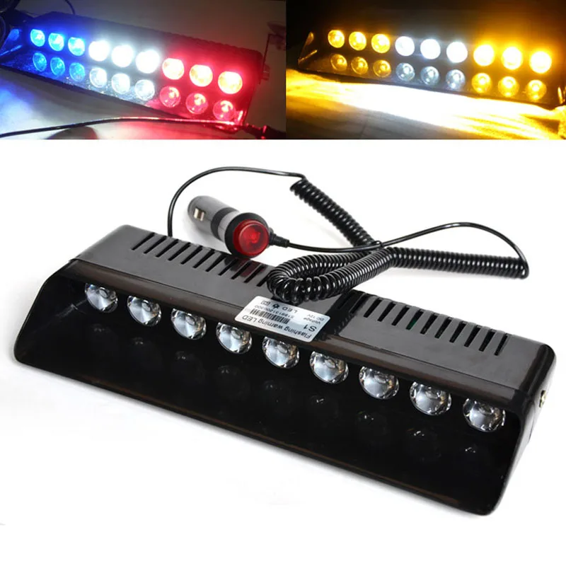 

Car Windshield Viper Led warning light, 12v led driving strobe light Police Emergency hazard beacon safety Caution Fog lamps