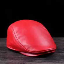 Мужские береты из натуральной кожи, шапка, высокое качество, модные мужские кожаные бейсболки, зимние теплые шапки